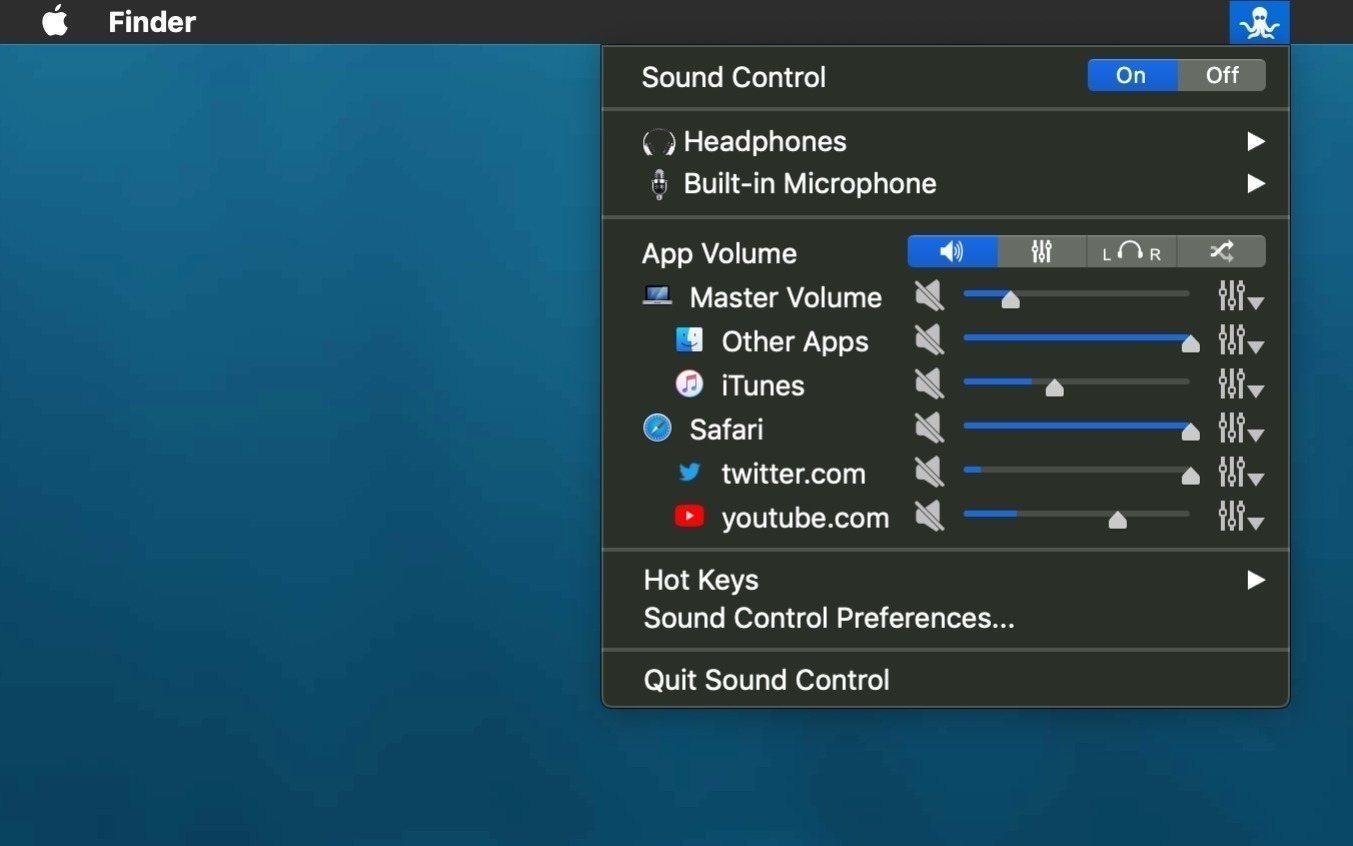 sound control for mac